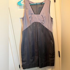 Banana republic cocktail dress, and a purpleish gray/black